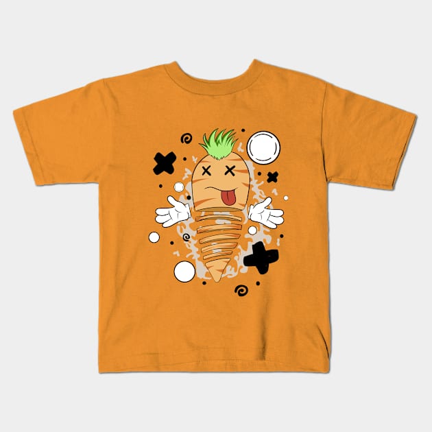 Carrot toon Kids T-Shirt by Xillandee